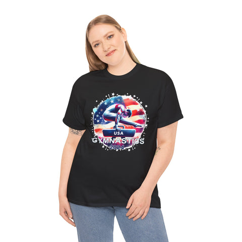 USA 2024 Games United States Sport 2024 USA Mens Gymnastics Plus Size Tops for Women