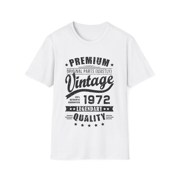 Vintage 1972 T Shirts for Men Retro Funny 1972 Birthday Mens Tshirts