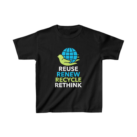 Environment Reuse Renew Rethink for Earth Day Environmental Boys Tshirts