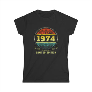 Vintage 1974 Limited Edition 1974 Birthday Shirts for Women Womens T Shirt