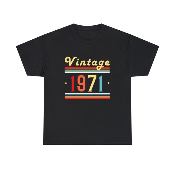 Vintage 1971 TShirt Men Limited Edition BDay 1971 Birthday Big and Tall Tshirts Shirts for Men