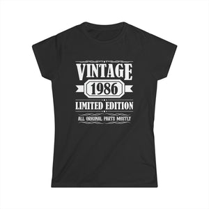 Vintage 1986 TShirt Women Limited Edition BDay 1986 Birthday Womens Shirt