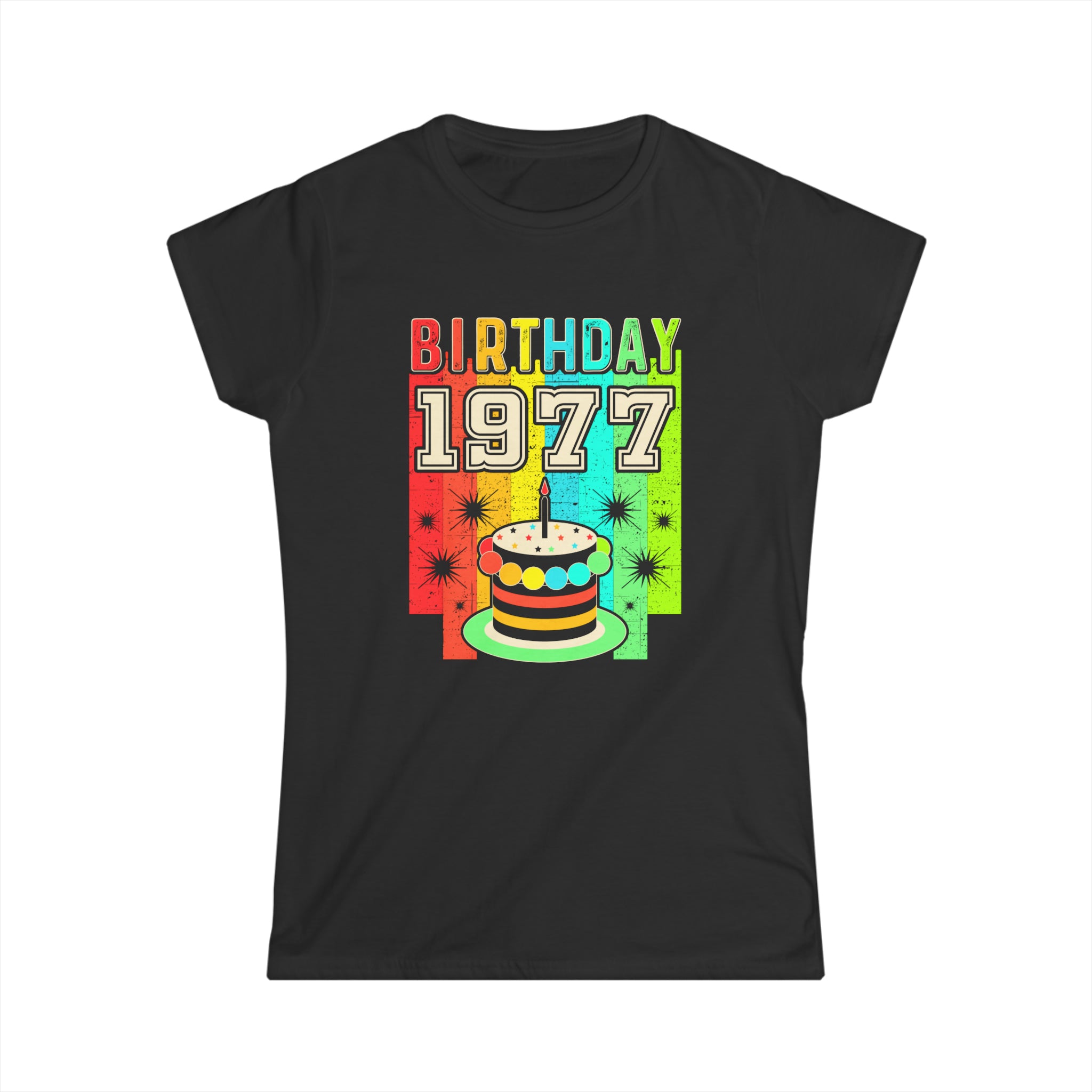 Vintage 1977 T Shirts for Women Retro Funny 1977 Birthday Womens Shirt