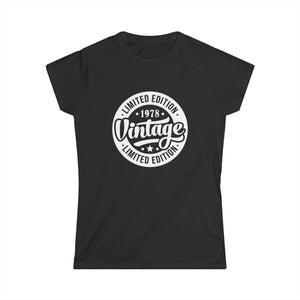 Vintage 1978 TShirt Women Limited Edition BDay 1978 Birthday Womens Shirts