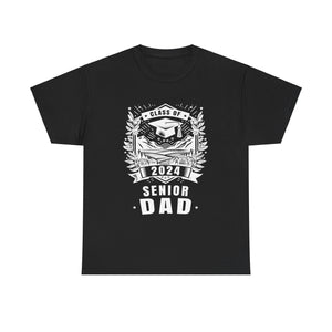 Senior Dad 24 Class of 2024 Back to School Graduation 2024 Men Shirts Big and Tall Plus Size