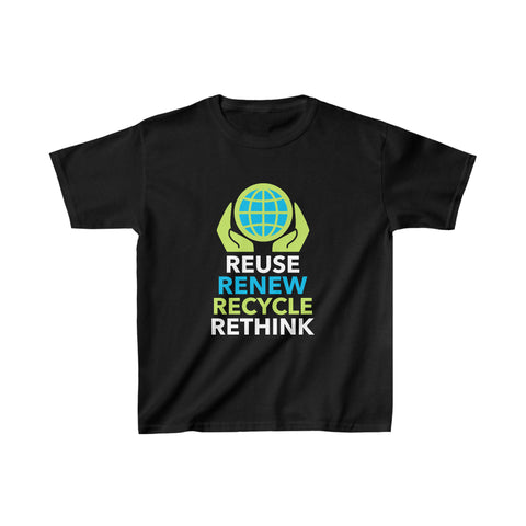 Happy Earth Day Recycling Symbol Reuse Renew Rethink Recycle Girls Shirts