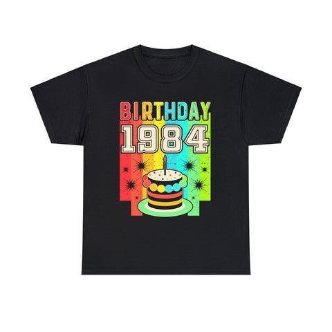 Vintage 1984 T Shirts for Men Retro Funny 1984 Birthday Mens Tshirts for Men Big and Tall