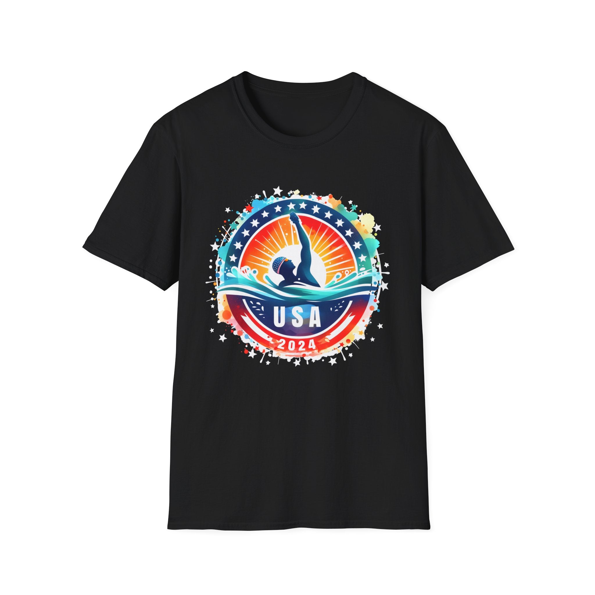 USA 2024 United States American Sport 2024 Swimming Mens T Shirts