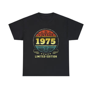 Vintage 1975 Limited Edition 1975 Birthday Shirts for Men Mens Tshirts for Men Big and Tall