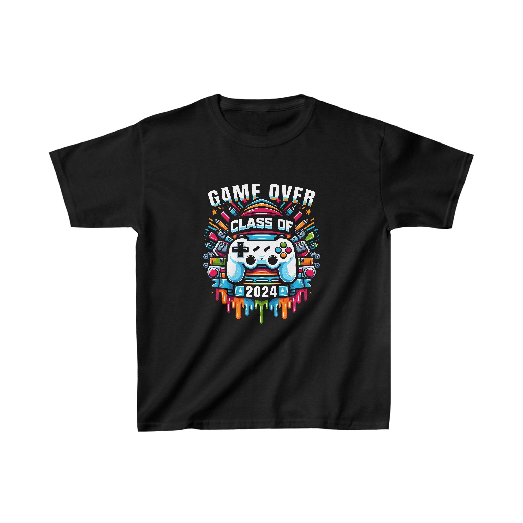 Game Over Class Of 2024 Shirt Students Funny 2024 Graduation T Shirts for Boys