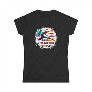 USA 2024 Games United States Gymnastics America 2024 USA Shirts for Women