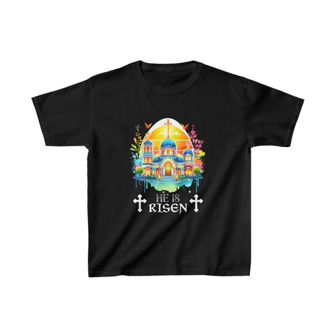 Happy Easter Jesus He Has Risen Orthodox Christian Easter Girls Tshirts