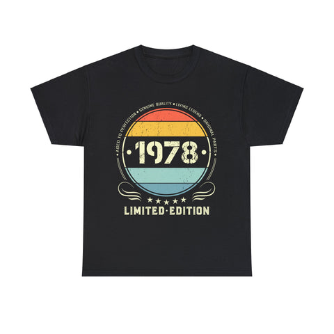 Vintage 1978 Limited Edition 1978 Birthday Shirts for Men Shirts for Men Plus Size Big and Tall