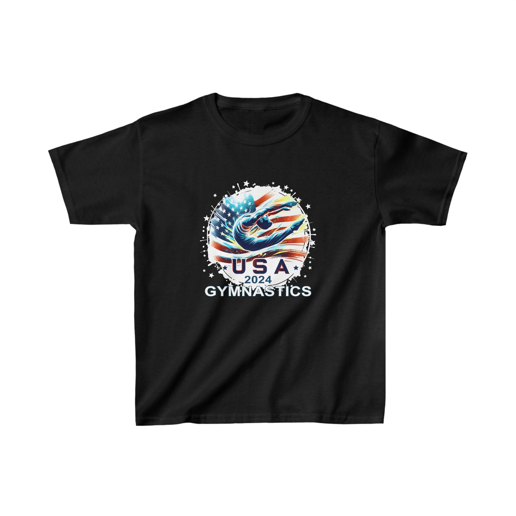 USA 2024 Games United States Sport 2024 USA Mens Gymnastics T Shirts for Boys