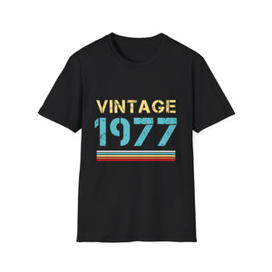 Vintage 1977 T Shirts for Men Retro Funny 1977 Birthday Mens Shirt