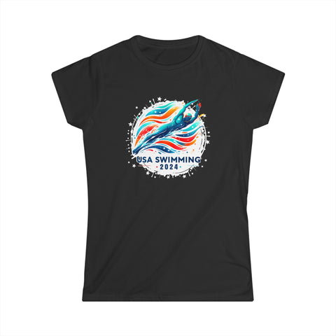 USA 2024 United States American Sport 2024 Swimming Shirts for Women