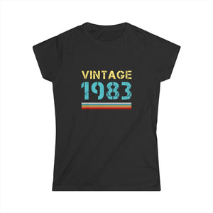 Vintage 1983 T Shirts for Women Retro Funny 1983 Birthday Shirts for Women