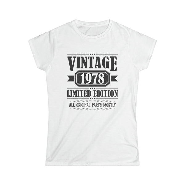Vintage 1978 T Shirts for Women Retro Funny 1978 Birthday Women Shirts