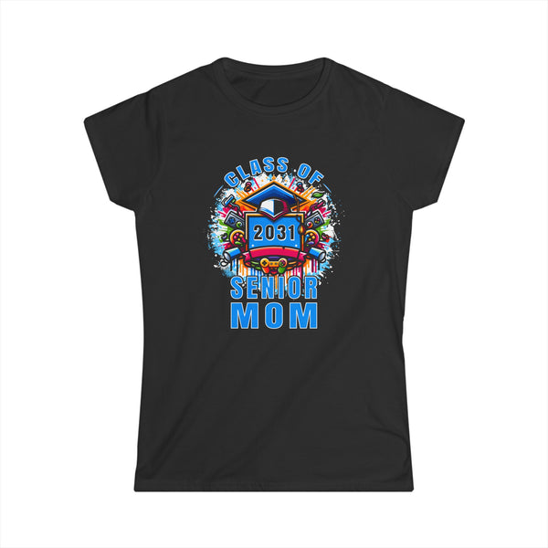 Class of 2031 Senior 2031 Graduation Vintage School Mom 2031 Shirts for Women