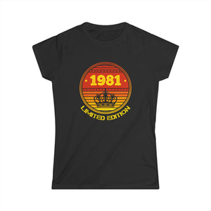 Vintage 1981 TShirt Women Limited Edition BDay 1981 Birthday Womens T Shirts
