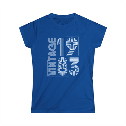 Vintage 1983 T Shirts for Women Retro Funny 1983 Birthday Womens Shirt