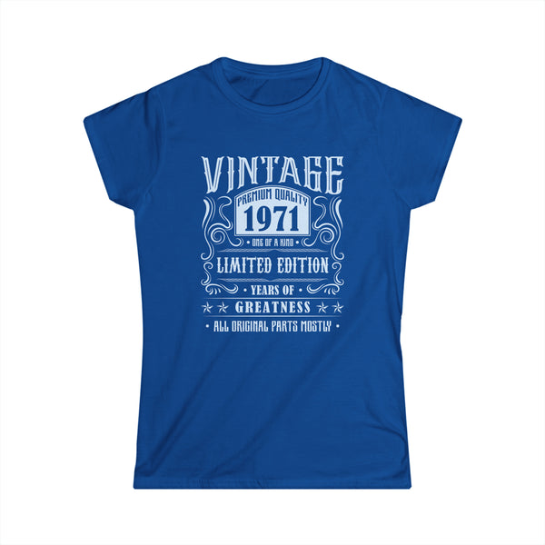 Vintage 1971 T Shirts for Women Retro Funny 1971 Birthday Womens Shirts