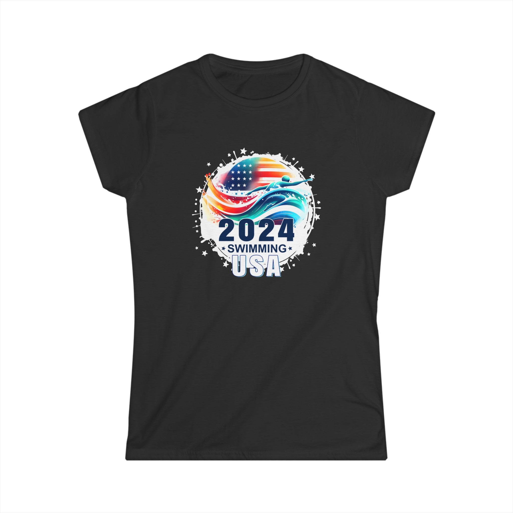 USA 2024 Summer Games Swimming 2024 USA Athlete Womens T Shirt