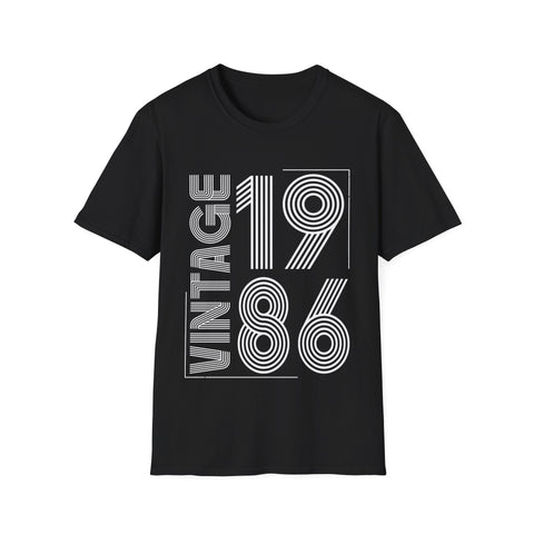 Vintage 1986 T Shirts for Men Retro Funny 1986 Birthday Mens Shirt