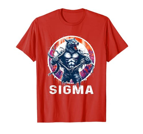 Funny Sigma Meme Shirts Ironic Meme Shirt Sigma Shirt Wolf T-Shirt