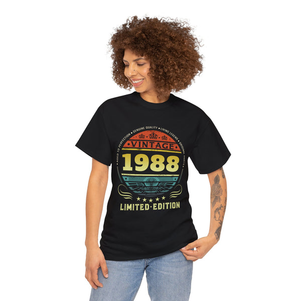 Vintage 1988 Limited Edition 1988 Birthday Shirts for Women Plus Size Shirts for Women
