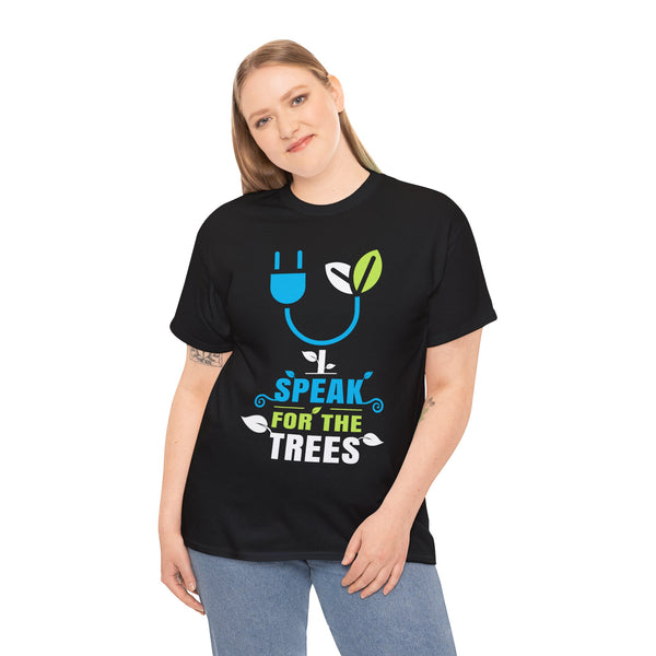 I Speak For The Trees Shirt Gift Environmental Earth Day Womens Plus Size Tops