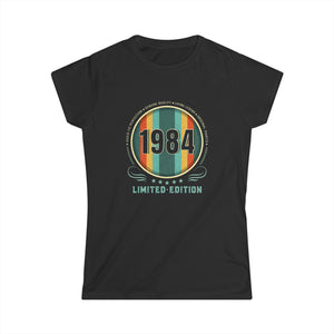 Vintage 1984 TShirt Women Limited Edition BDay 1984 Birthday Women Shirts