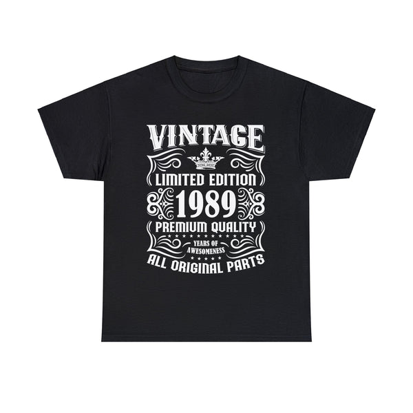 Vintage 1989 TShirt Men Limited Edition BDay 1989 Birthday Men Shirts Big and Tall Plus Size