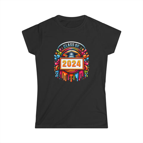 Class of 2024 Graduation School Vintage Senior 2024 Womens T Shirts