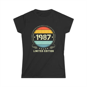 Vintage 1987 Limited Edition 1987 Birthday Shirts for Women Womens Shirt