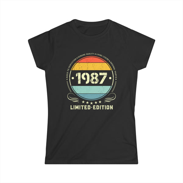 Vintage 1987 Limited Edition 1987 Birthday Shirts for Women Womens Shirt