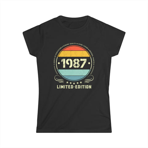 Vintage 1987 Limited Edition 1987 Birthday Shirts for Women Womens Shirt