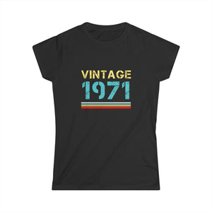 Vintage 1971 T Shirts for Women Retro Funny 1971 Birthday Womens T Shirt