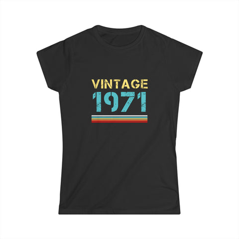 Vintage 1971 T Shirts for Women Retro Funny 1971 Birthday Womens T Shirt