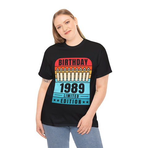 Vintage 1989 TShirt Women Limited Edition BDay 1989 Birthday Plus Size Clothing for Women