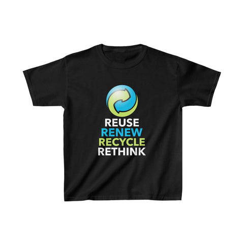 Earth Day Recycling Symbol Reuse Renew Rethink Recycle Girls Tshirts
