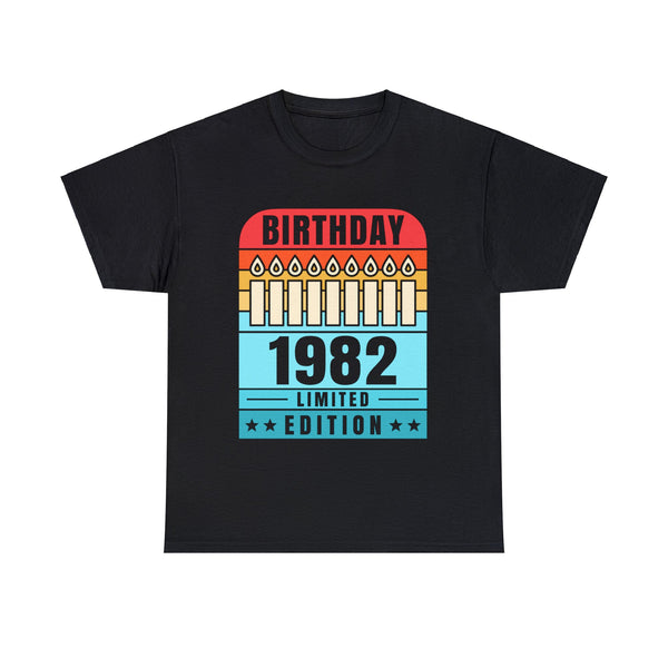 Vintage 1982 TShirt Men Limited Edition BDay 1982 Birthday Men Shirts Big and Tall Plus Size