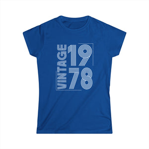 Vintage 1978 T Shirts for Women Retro Funny 1978 Birthday Women Tops