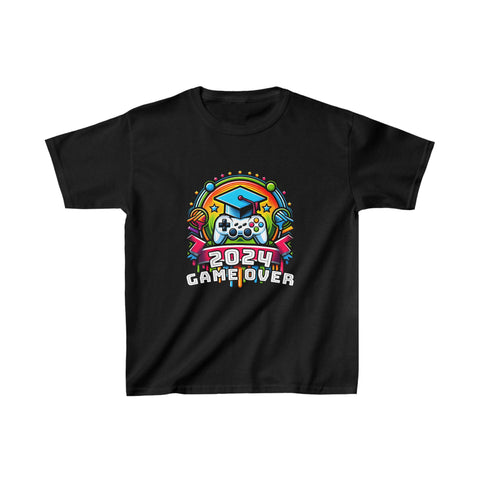 Game Over Class Of 2024 Shirt Students Funny 2024 Graduation Boys Tshirts