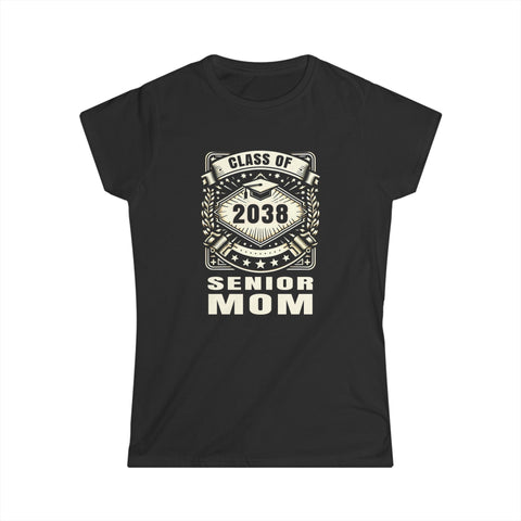 Senior 2038 Senior Mom Senior 2038 Parent Class of 2038 Womens T Shirts