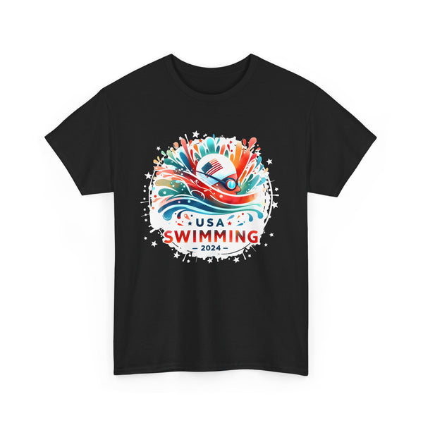 USA 2024 United States Athlete American Swimming 2024 USA Big and Tall Tshirts Shirts for Men