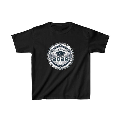 Class of 2028 Senior 2028 Graduation Vintage School Shirts for Boys