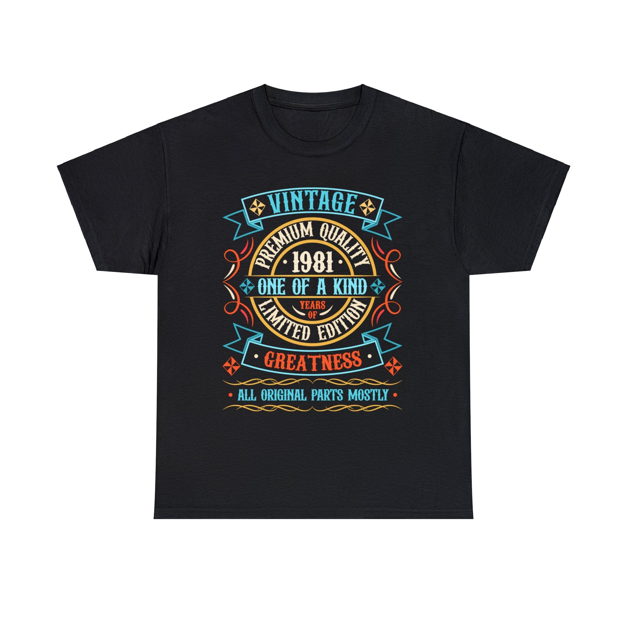 Vintage 1981 T Shirts for Men Retro Funny 1981 Birthday Mens Tshirts for Men Big and Tall