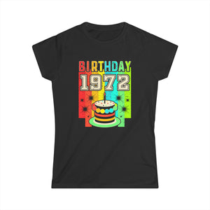 Vintage 1972 T Shirts for Women Retro Funny 1972 Birthday Womens T Shirt