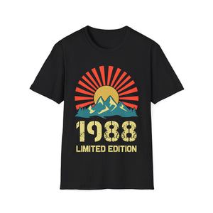 Vintage 1988 Limited Edition 1988 Birthday Shirts for Men Mens Tshirts